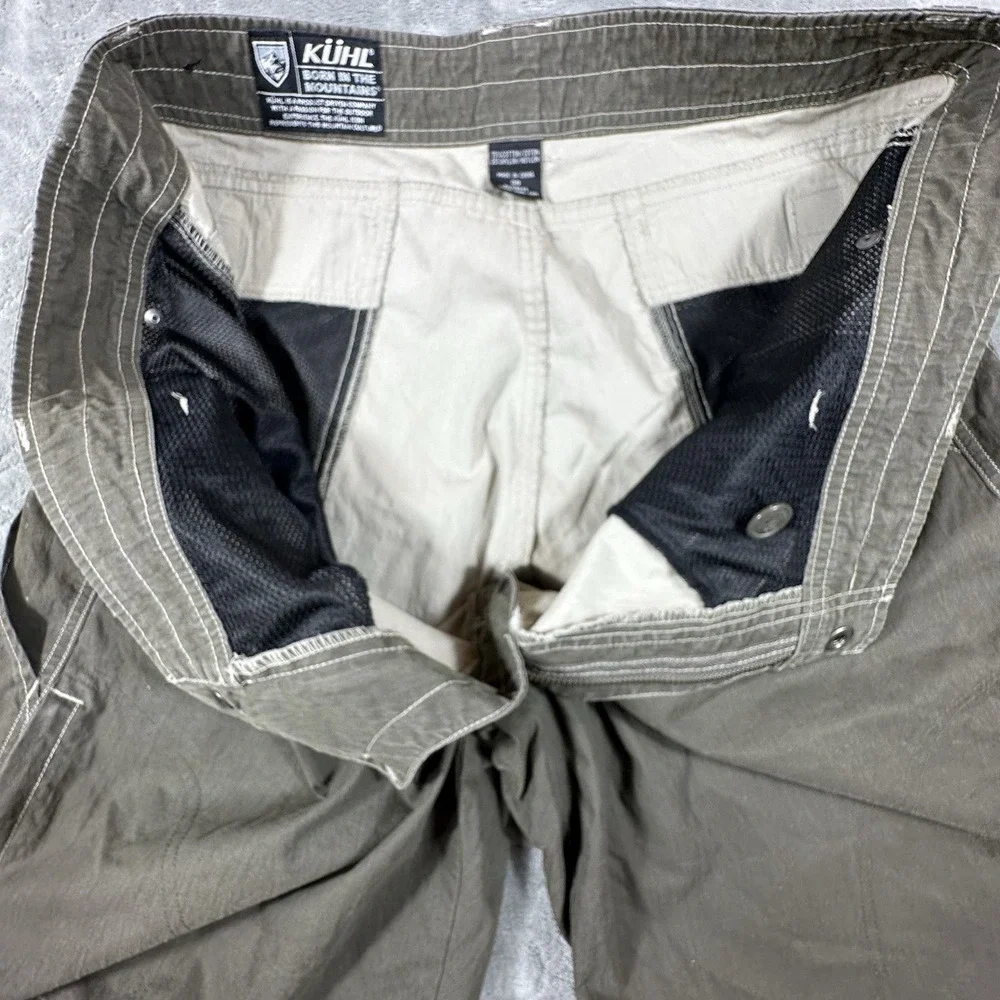 Kuhl Renegade Performance Shorts Men 38 Brown Canvas Hiking Climbing Utility 11